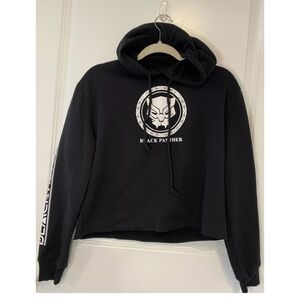 Black panther crop top hoodie